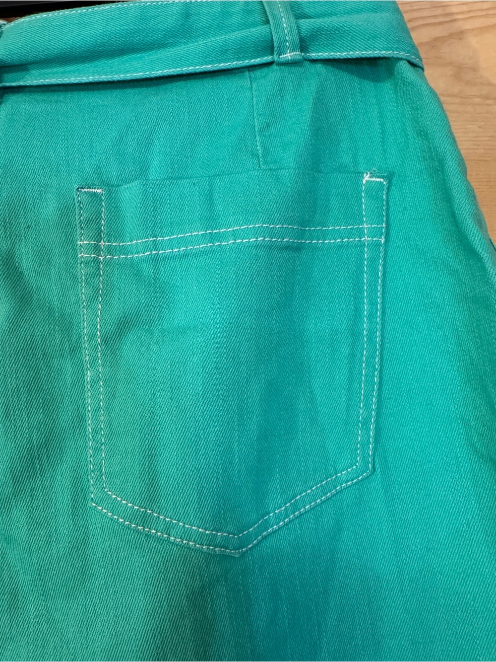 GB Girls Women’s Paperbag Waist Wide Leg Culotte Shorts Teal NWT Size 13 - Picture 4 of 11